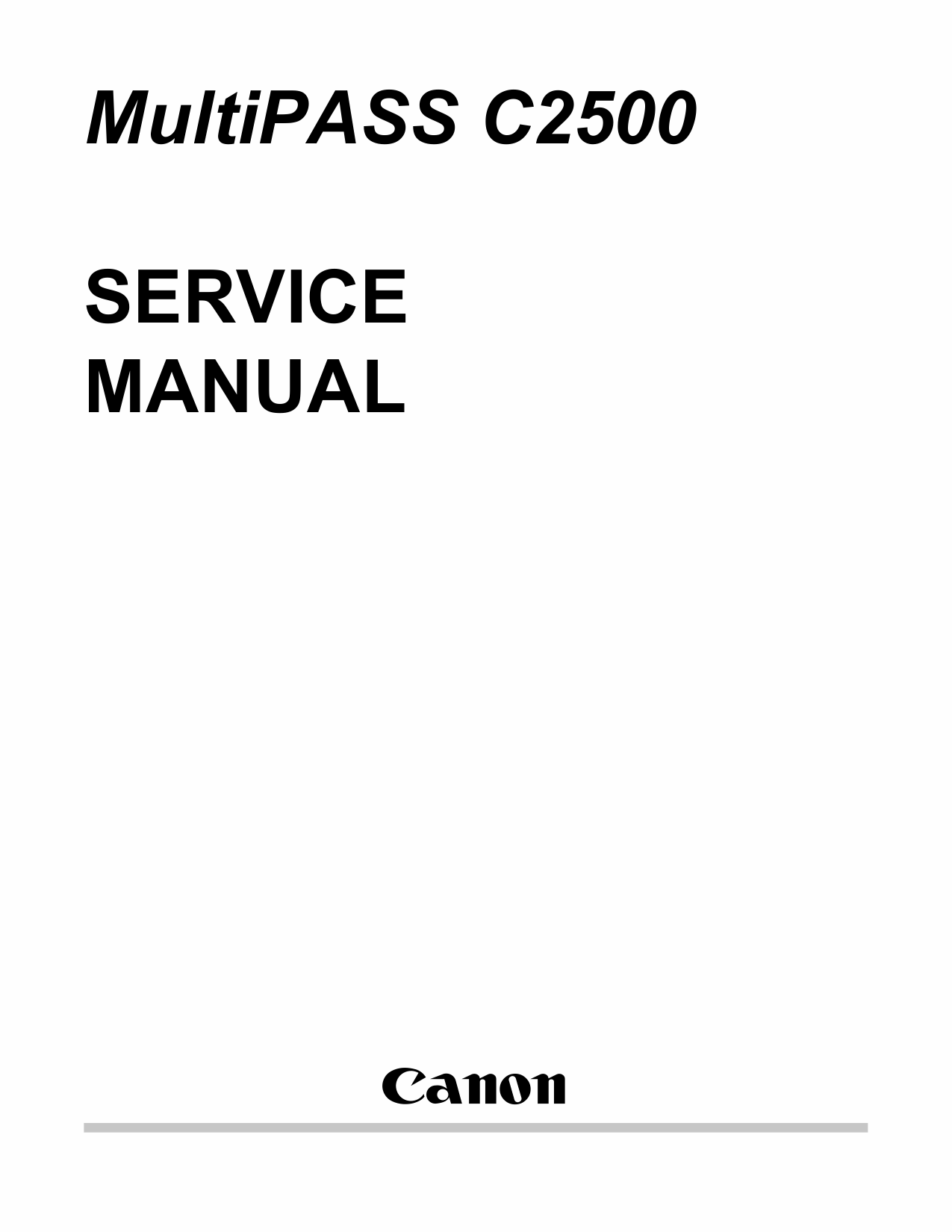 Canon MultiPASS MP-C2500 Service Manual-1